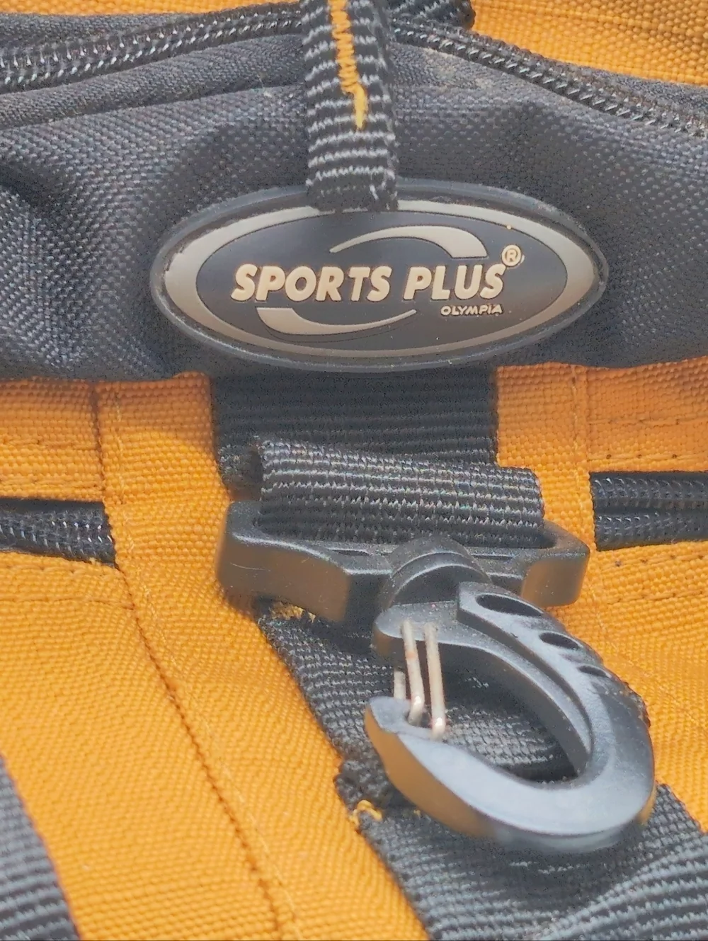Olympia Sport Plug Heavy Duty Men’s Yellow Canvas Duffel Bag  Black  20x11x10